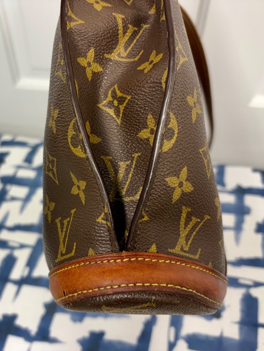 Vintage Louis Vuitton Babylone Tote Bag Brown Monogram Canvas Vachetta Leather - Picture 14 of 14